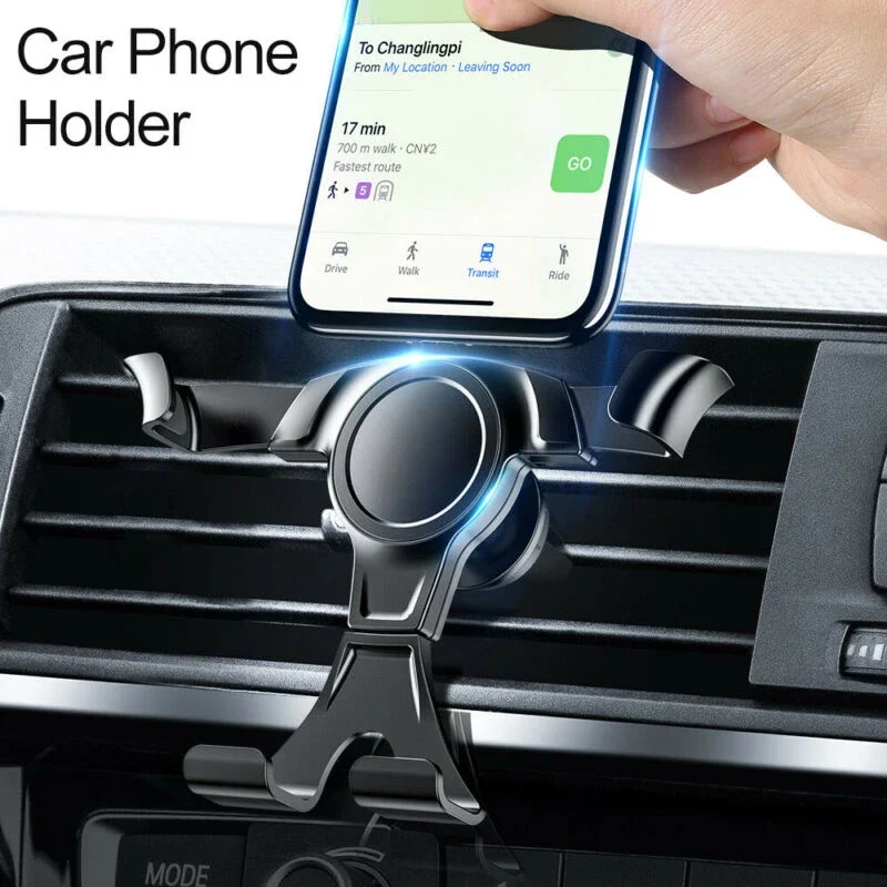 Novo suporte de telefone automático de gravidade para iphone/samsung clipe de ventilação de ar do carro montar suporte do telefone móvel suporte acess