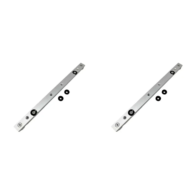 A36T-2Pcs 300Mm Woodworking Aluminum Alloy Miter Rail T-Track T-Slot Table Saw Router Miter Gauge Rod DIY Tool Silver