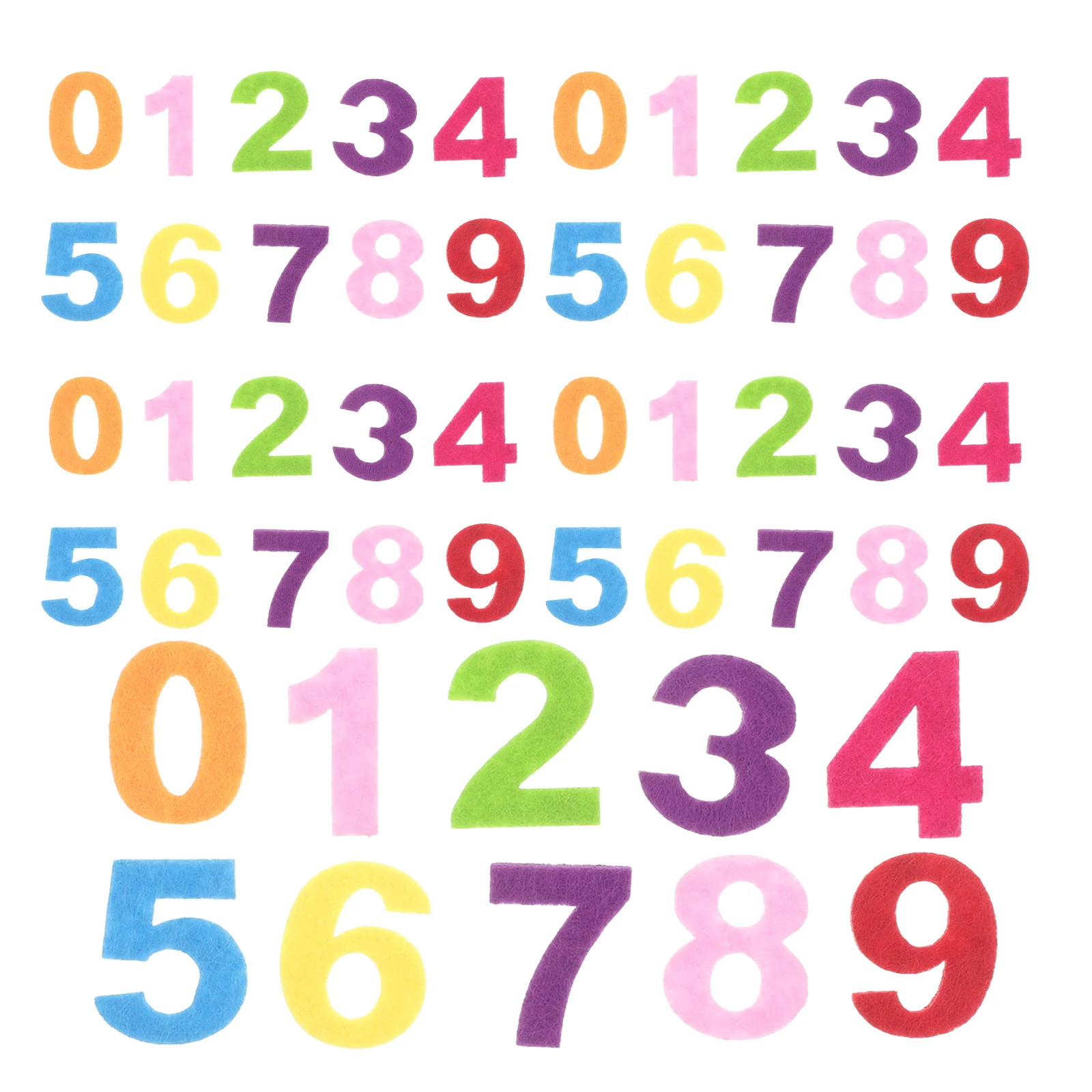 

50 Pcs Number Letter Cloth Felt Numbers Toys Stickers for Crafts DIY Adhesive Reusable Mixed Numbers Easy to Sew Perfect