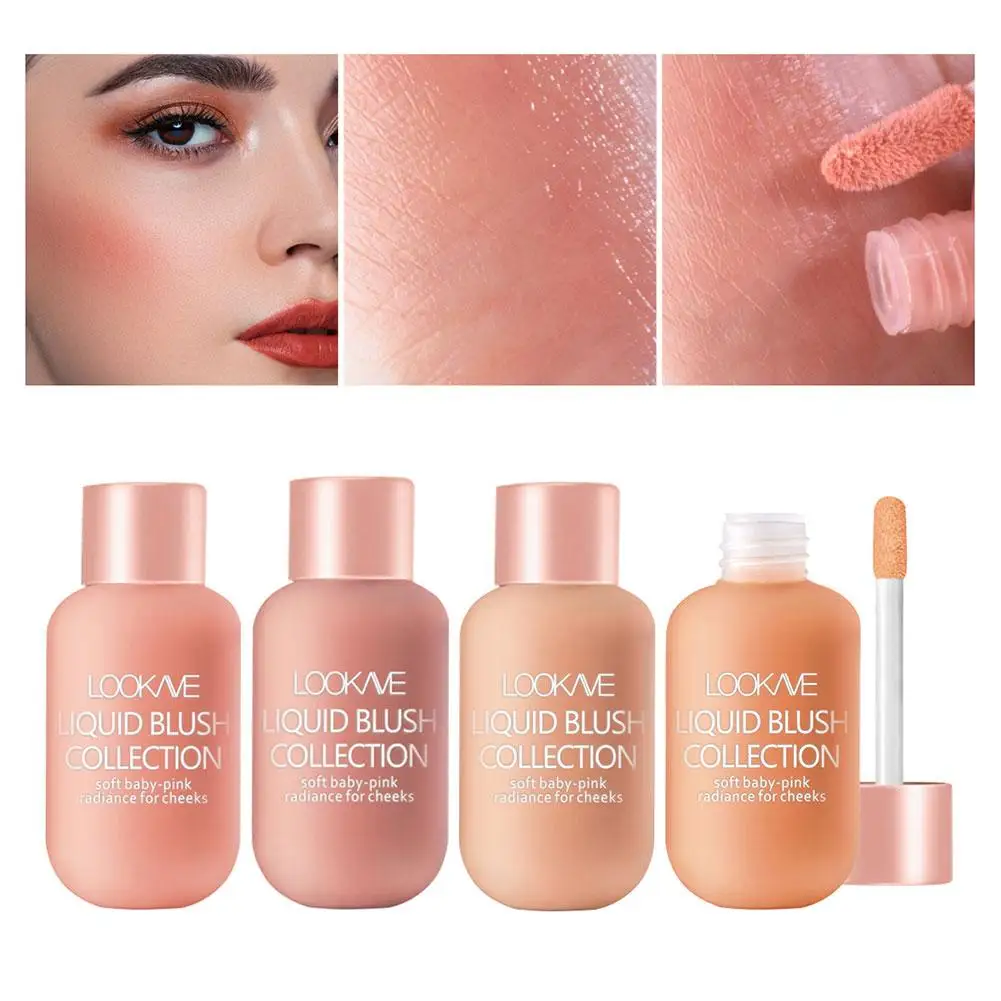 3in1 Liquid Blush Cream Waterproof Lasting Multi-Use Lips Orange Red Blusher Pink Moisturizing Makeup Shadow Cheek Blush B1V9