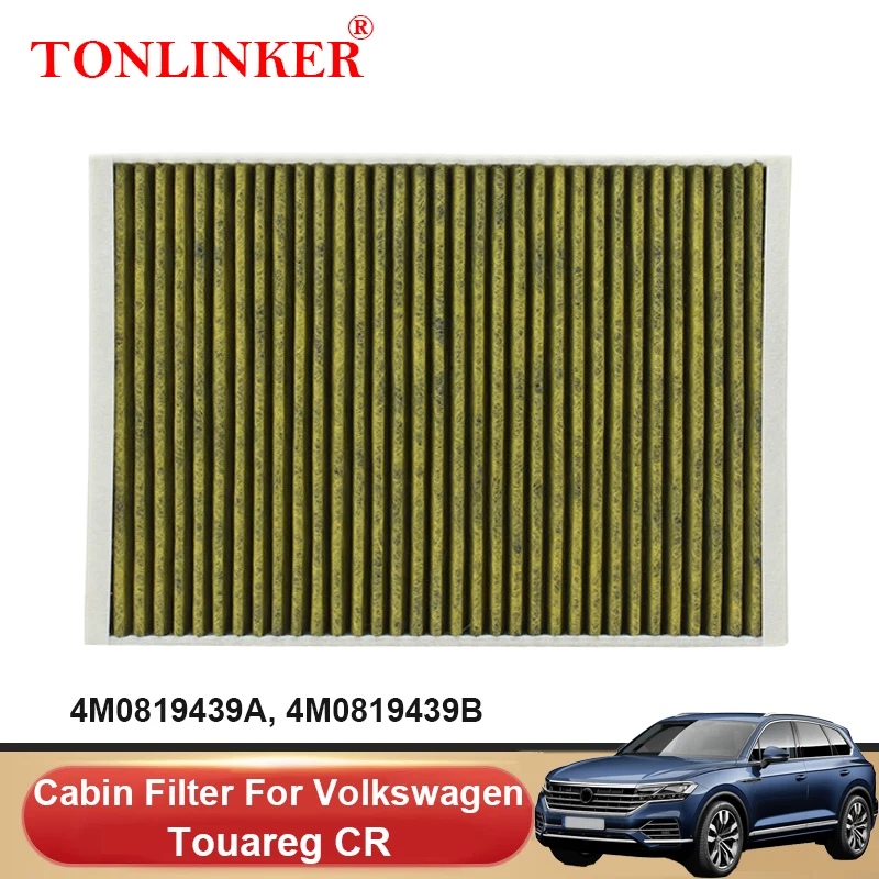 

TONLINKER салонный фильтр 4M0819439B для VW Volkswagen Touareg CR 2018 2019 2020 2021 2022 4M0819439A автомобильные аксессуары