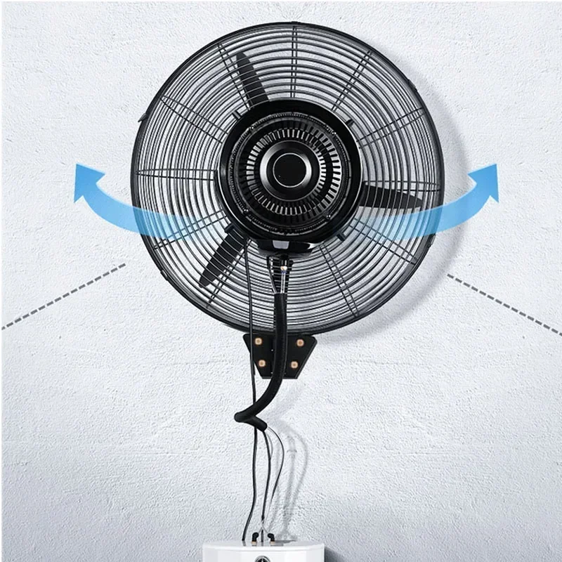 Ventilatore spray industriale elettrico domestico a parete Raffreddamento Nebbia esterna Raffreddamento ad acqua Umidificazione Atomizzazione dell'acqua ad alta potenza Ele