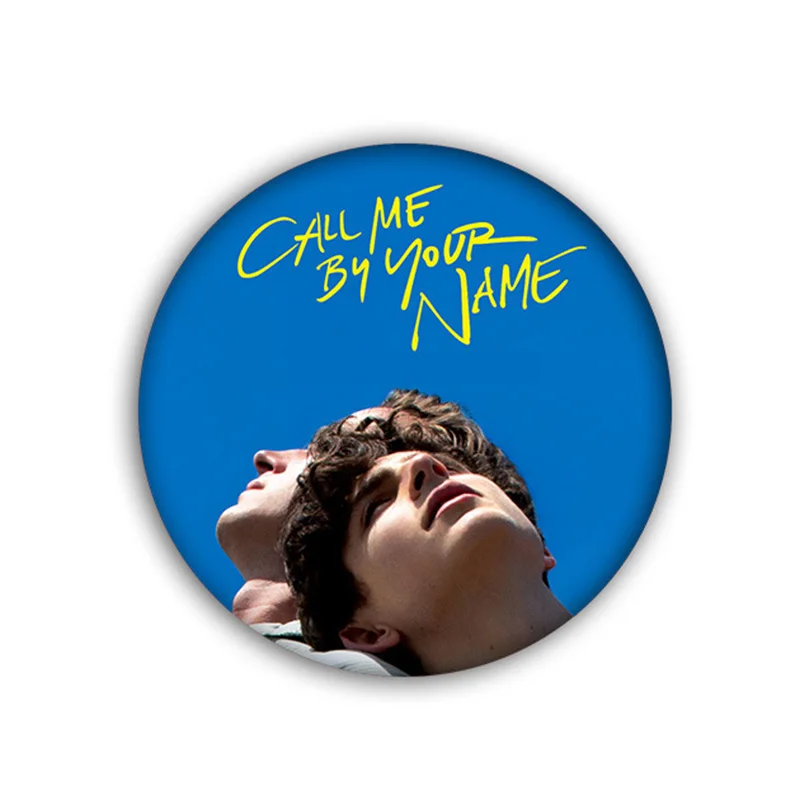 اتصل بي باسمك صفيح بروش شارة الفيلم المثليين مثليه مثليه الجنس على ظهره الملابس ديكور دبابيس مستديرة موضة مجوهرات الإكسسوارات #2