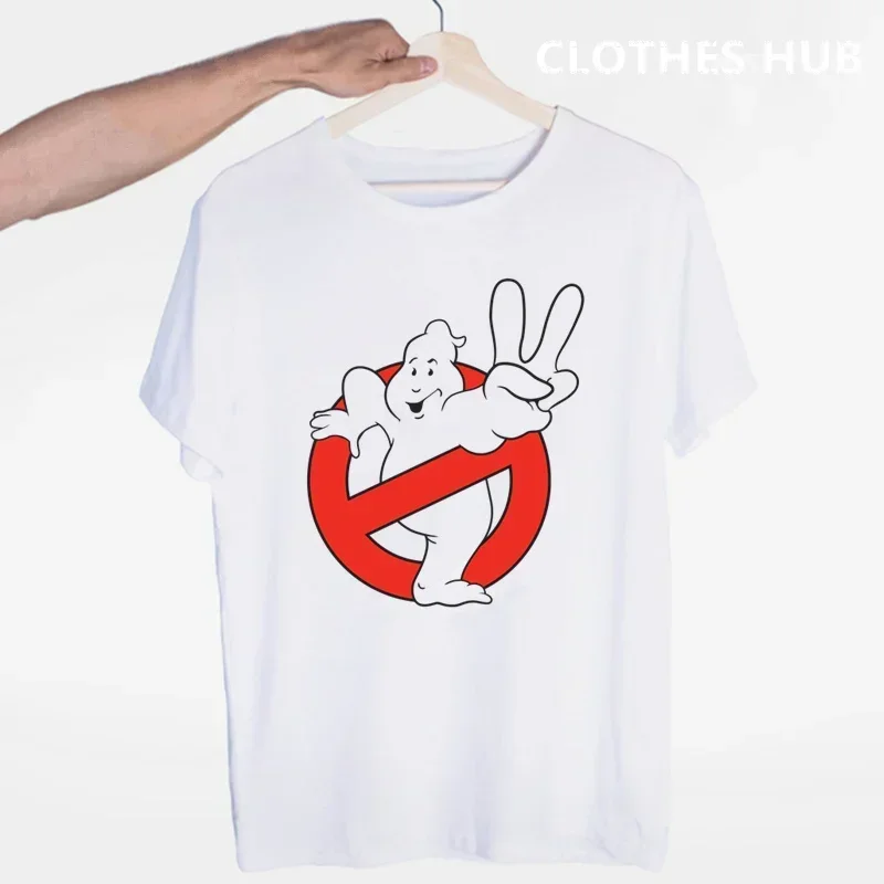 Mens T shirts Fashion Movie Ghostbuster T shirt O NECK Short Sleeved T-shirt Summer Tshirt Asian size