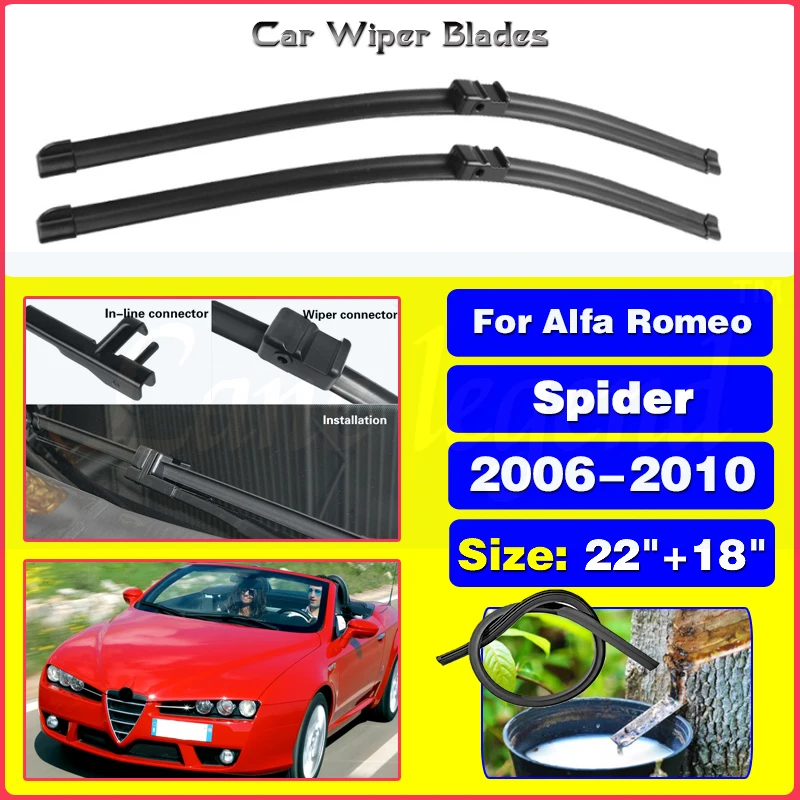 

Wiper Front Wiper Blades For Alfa Romeo Spider 2006 2007 2008 2009 2010 2011 Windshield Windscreen Front Window 22"18"