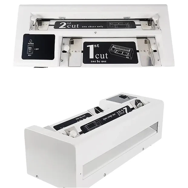 

QG-02 High Precision Desktop Electric Business Card Cutter New Style Manual PVC Card Paper Cutting Machine Core Motor