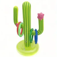 PVC Inflatable Cactus Ring, Water Toy Cactus Game Throwing Ring for Adult