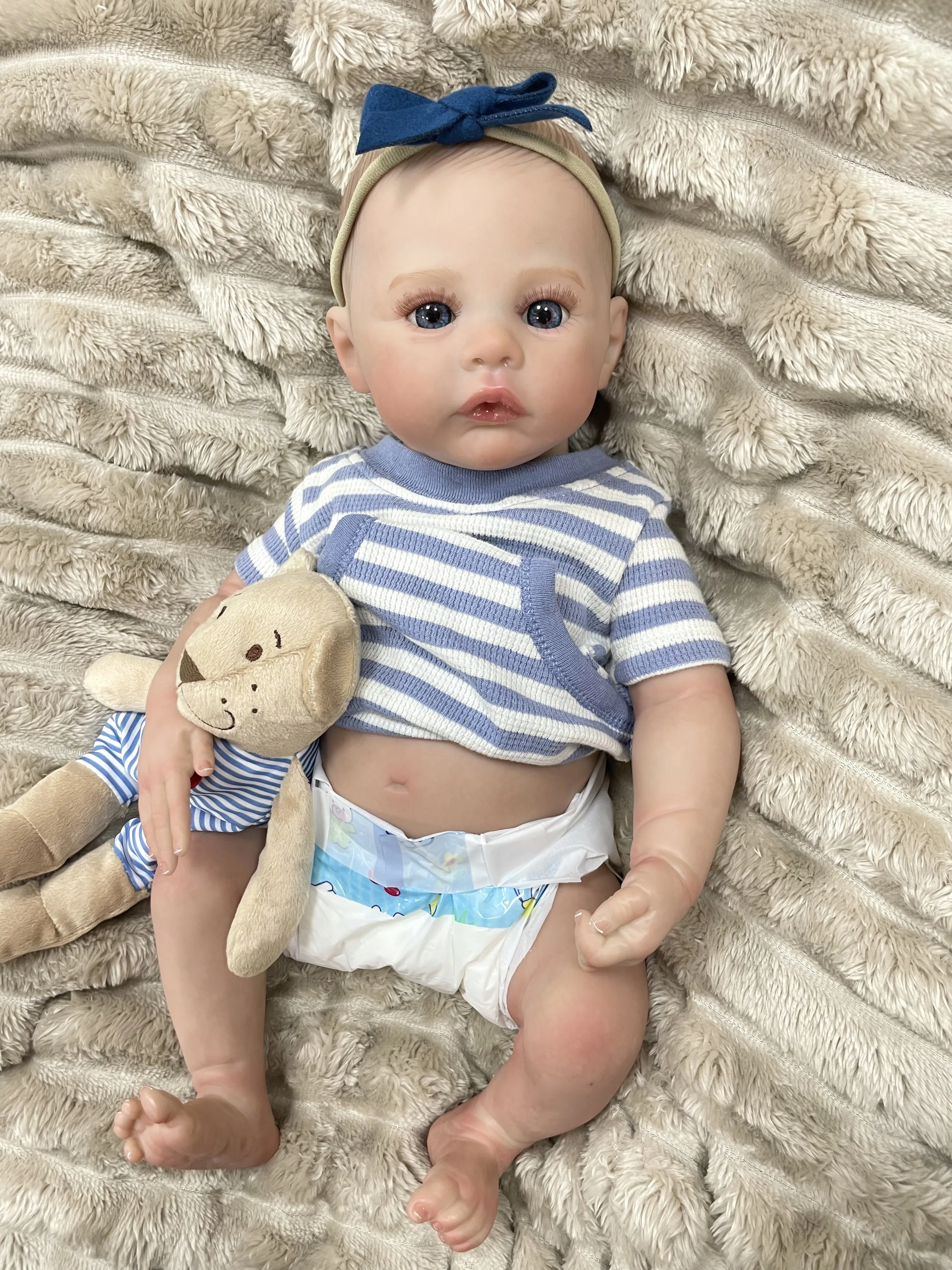Cokela 20 inch Lifelike Reborn Baby Doll Cute Vinyl Doll Simulation Newborn Doll Retro Baby Doll Toys Child Holiday Gifts