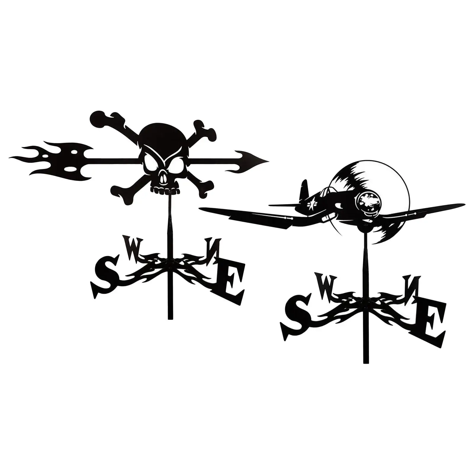 Vintage Look Iron Weather Vane Yard Roof Outdoor Bracket Weathervane Cupolas