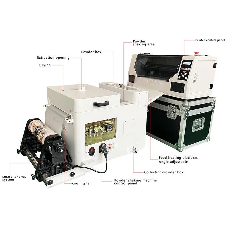 XP600 Double headed DTF Printing Machine 30CM A3 DTF Printer Direct to Pet Film Transfer Printer For all Textile tshirt Printer