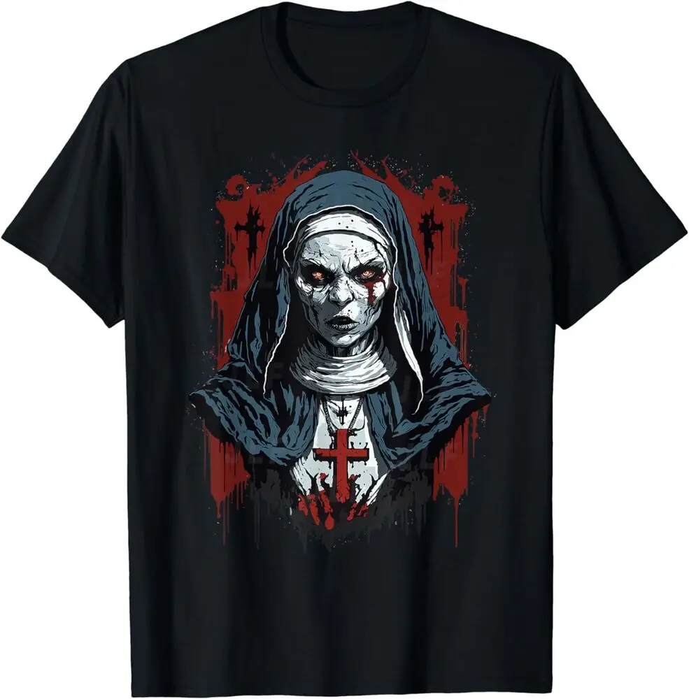 NEW LIMITED Halloween Scary Nun Bloodlines Gift T-Shirt Size S-5XLHigh Quality 100%Cotton Short Sleeve