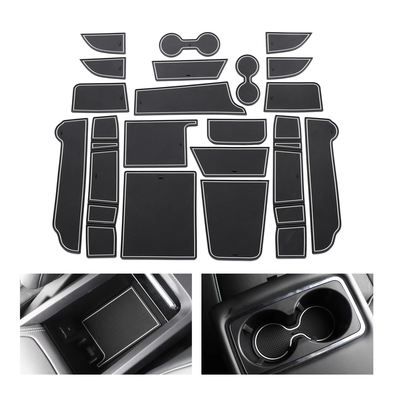 Car Gate Slot Cup Mat for Ford Mustang Mach-E 2021 2022 Anti-Slip Mats Interior Accessories Pad