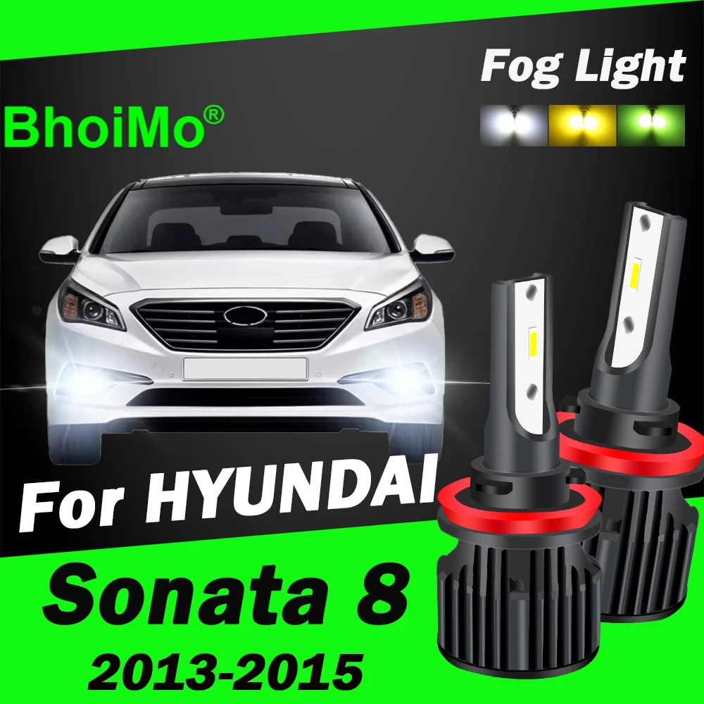 

BhoiMo For HYUNDAI Sonata 8 Led Front Fog Lights Car Lamp Sonata8 Auto 2013 2014 2015 Bulb