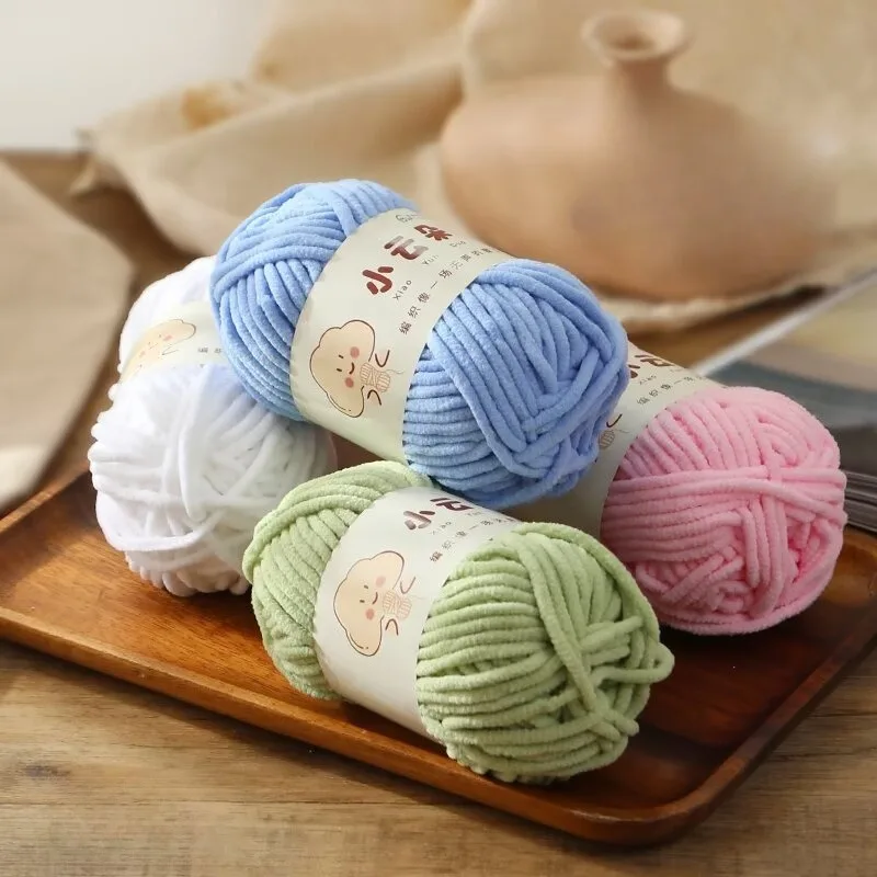 50g/Roll Chenille Yarn for Crochet Solid Color Soft Warm Chenille Yarn for Amigurumi Craft Knitting Baby Blankets Plush Toys view 3