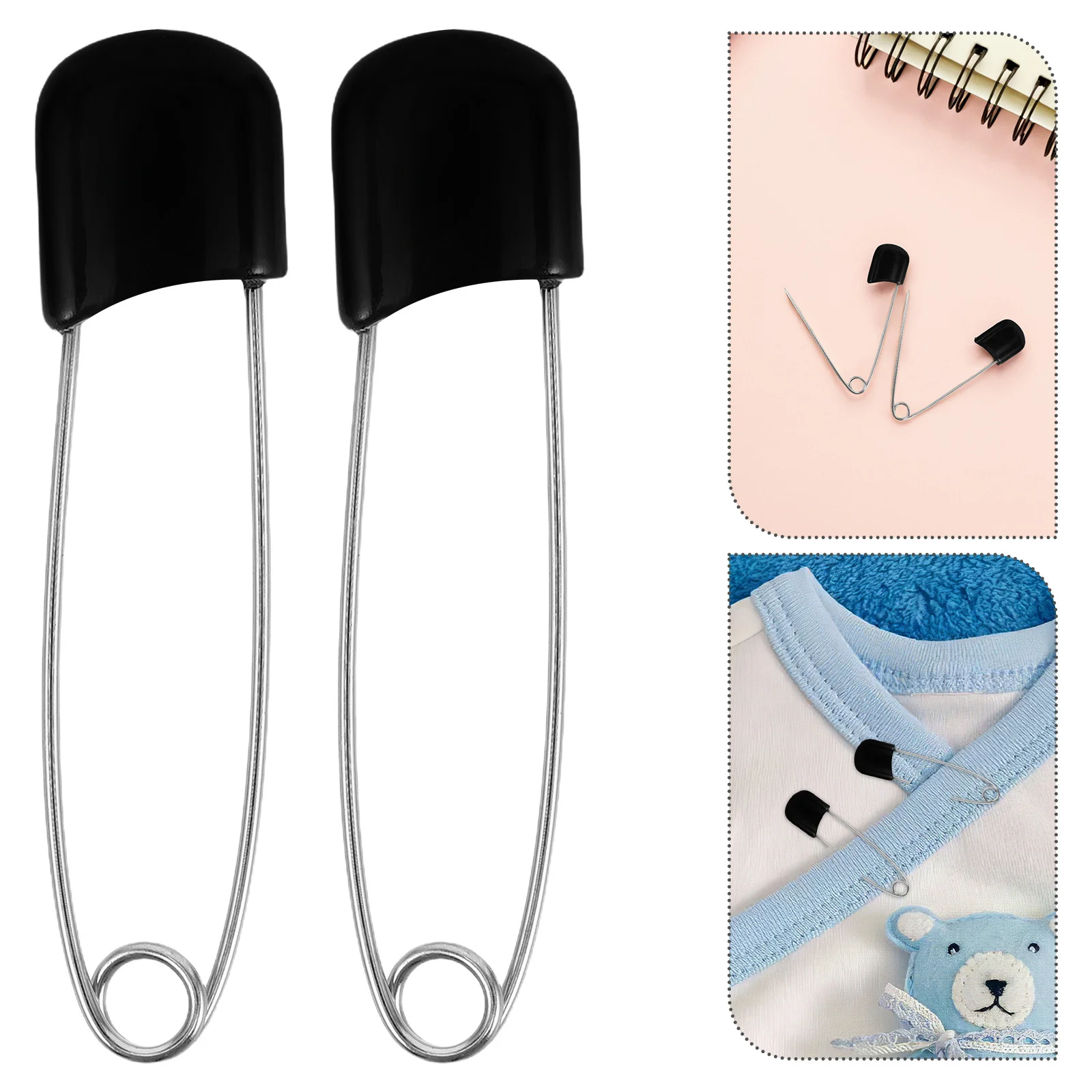 

100Pcs Safety Pins Durable Strong Grip Rounded Edge Fastening for Diapers Blankets Clothing Crafts Skirts Safety Pins