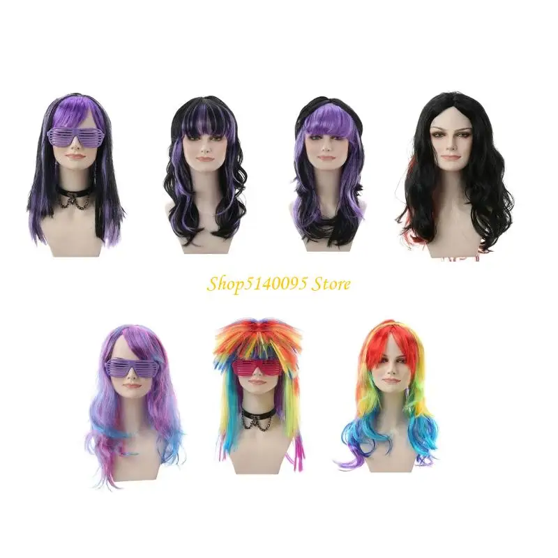 

Парик для вечеринки DXAE, длинный волнистый вьющийся парик, парик для косплея, парик для Хэллоуина с челкой, костюм Омбер, парик