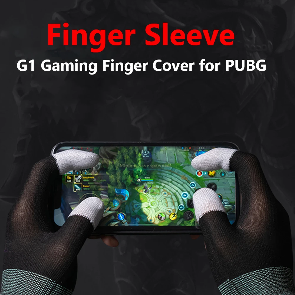 زوج واحد من غطاء إصبع الألعاب المضاد للانزلاق قفازات الإصبع المقاومة للعرق غطاء الإصبع قفازات الإبهام لألعاب الهاتف المحمول PUBG