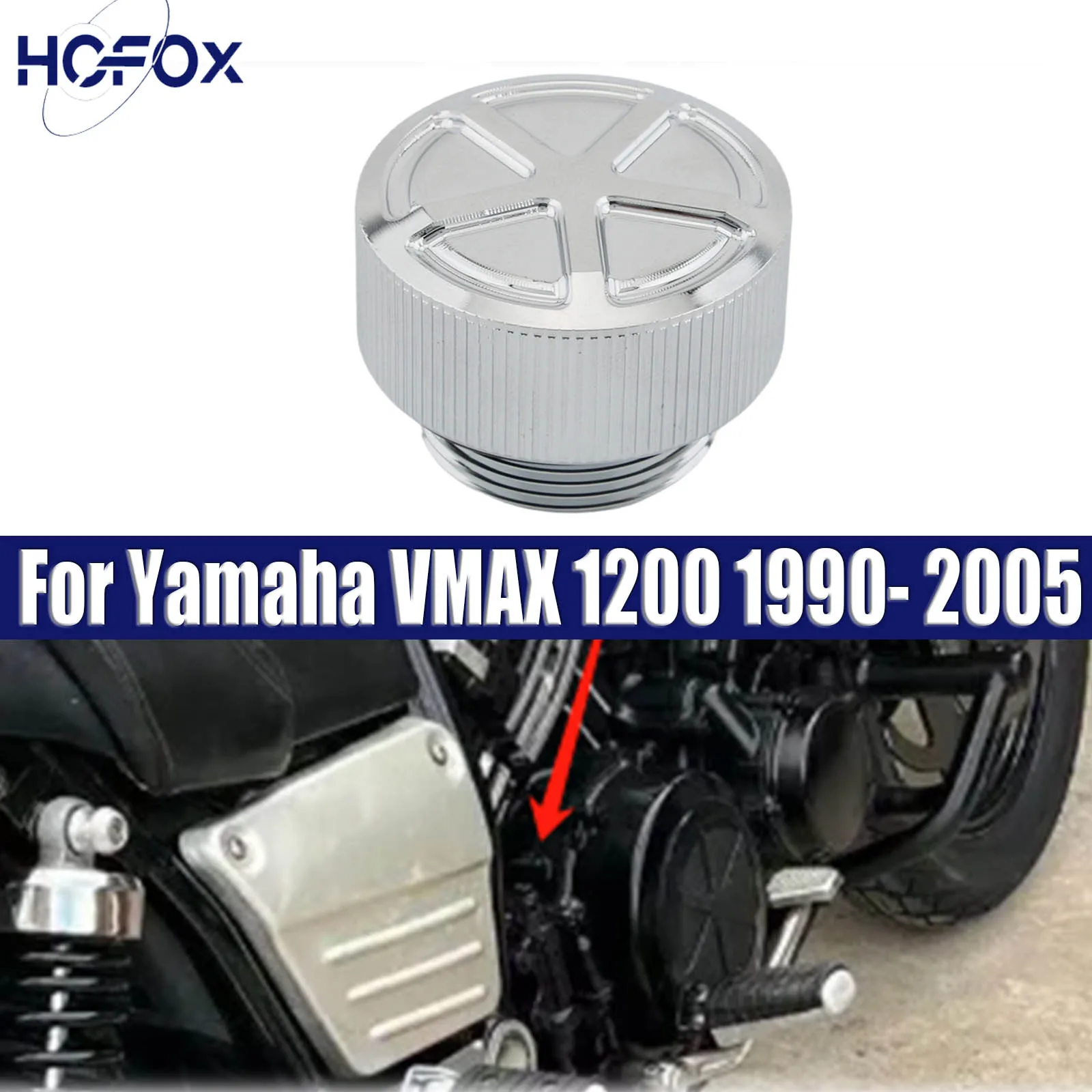 

Motorcycle Engine Oil Filler Cup Plug Cover Cap Screw For Yamaha VMAX 1200 1990- 2005 2006 2007