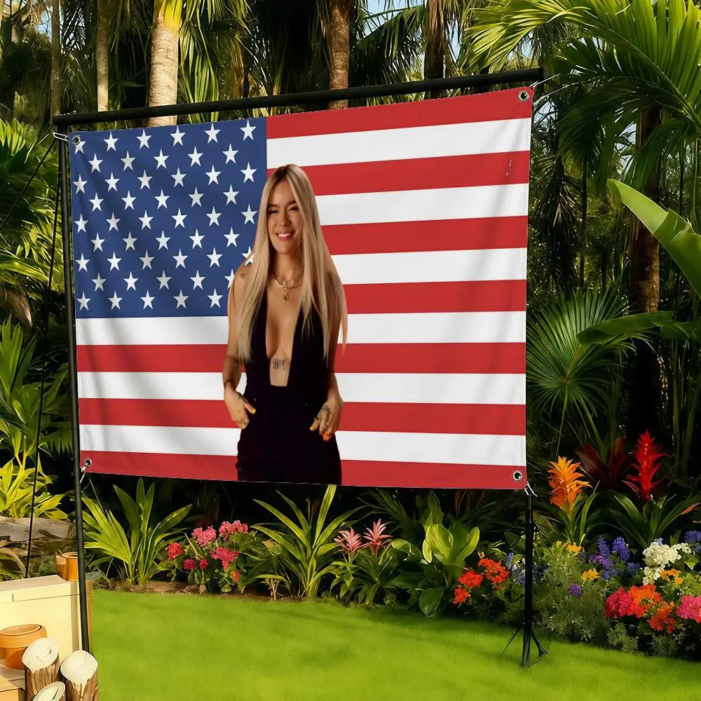 Singer Karol G Flags decor flag banner,wall hanging flag,indoor outdoor wall decor,yard garden porch patio wall art