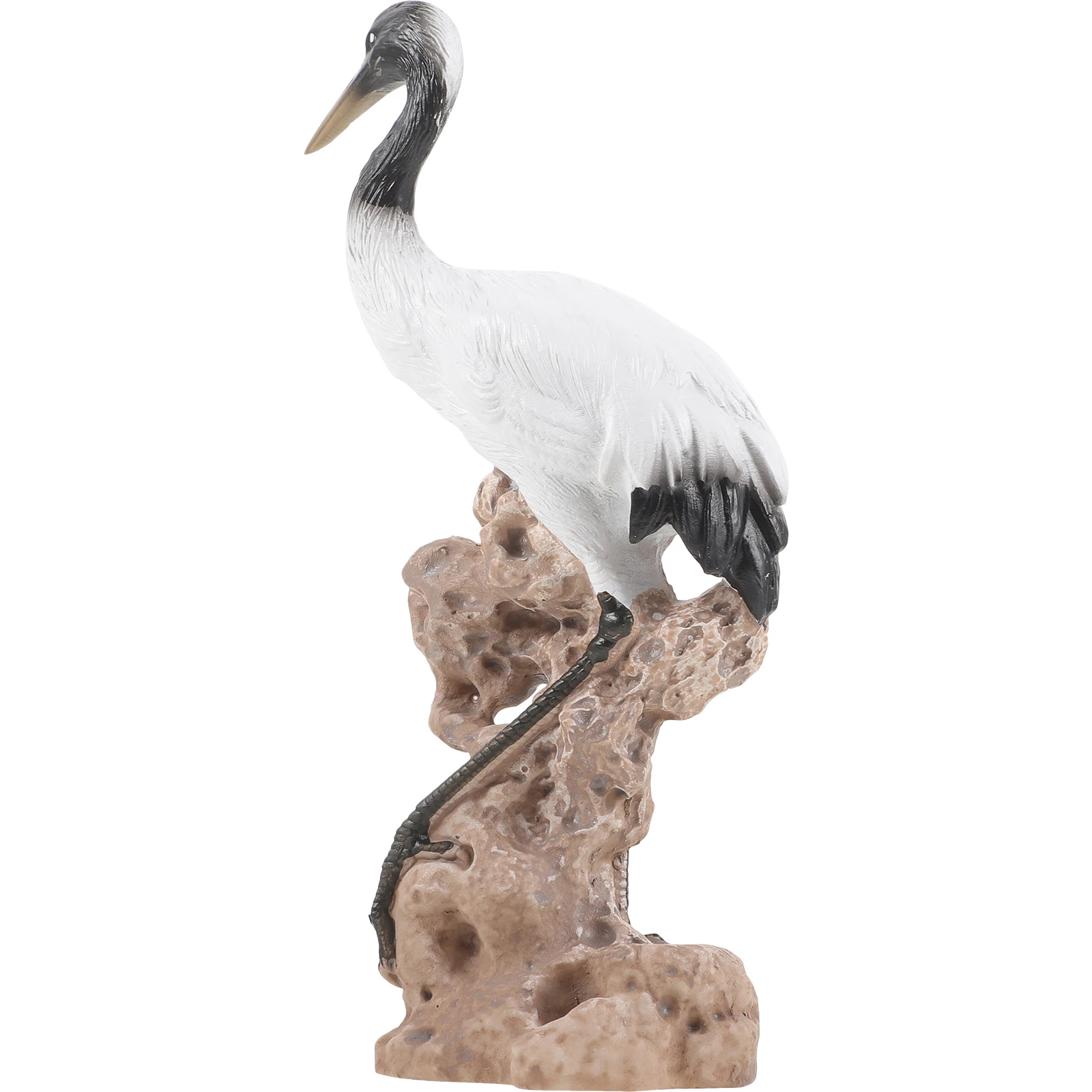 

Crane Figurine Resin Decor Micro Landscape Home Desktop Bonsai Statue Garden Ornament Craft Retro Style Durability