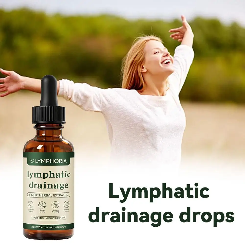 60ml Organic Dietary Supplement Vitality Energy Mental Clarity Reduce Swelling Lymphatic Drainage Liquid Herbal Extracts Support