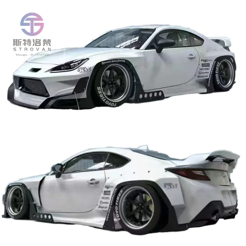 For 86 BRZ Carbon Fiber Body Kit 86 BRZ Upgraded Rocket Rabbit Style Wheel Arch Front Bumper Rear Bumper Spoiler Diffuser