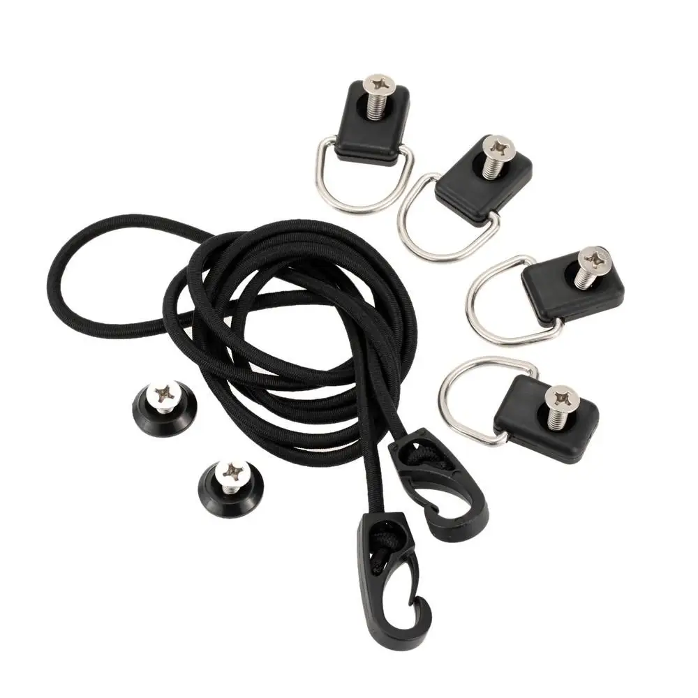 Kayak Rigging Accessories Elastic Cord Set Fishing Rigging with Hook Boat Hardware for Kayak Canoe Deck Storage