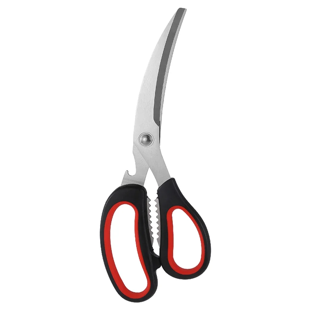 

Stainless Steel BBQ Steak Shears Anti-Slip Handle Kitchen Home Commercial Camping Food Scissors