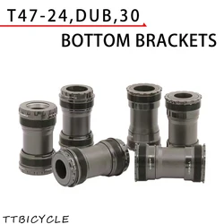 T4724 T47Right Ceramic Bearing Bottom Bracket 24 DUB 29 30mm Crankset Sealed 68-86.5mm Shell 28.99mm Spline Axis MTB Road BIKE