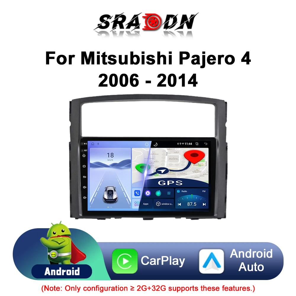 For Mitsubishi Pajero 4 2006-2014 Android Car Radio Automotive Multimedia Player GPS Navigation Carplay Touch Screen Auto Stereo