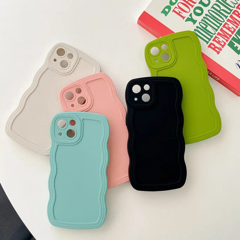 

Candy Liquid Silicone Wave Phone Case For Huawe Nova 10 9 8 7 6 5 5T 7i 7SE 8SE 9SE Huawei P50 P40 P30 Pro Soft Back Cover Funda