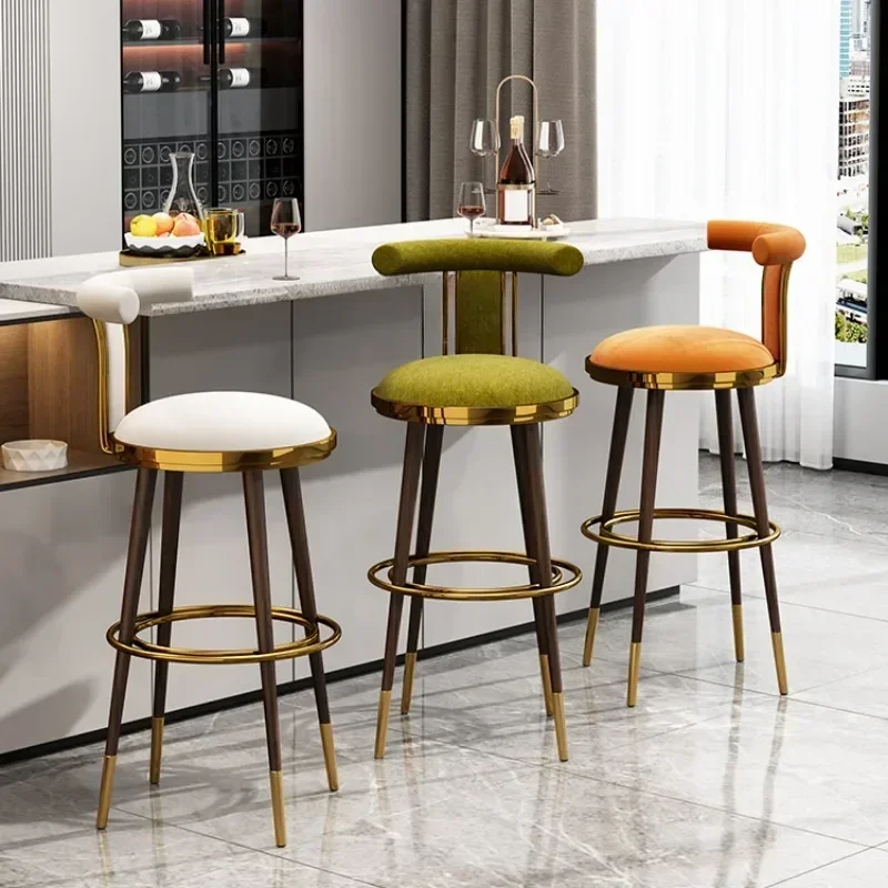 Luxury Bar Chair Modern High Stool Relaxing Home Bar Stool With Chair Design Counter Garden Work Kitchen Taburete Alto Furniture