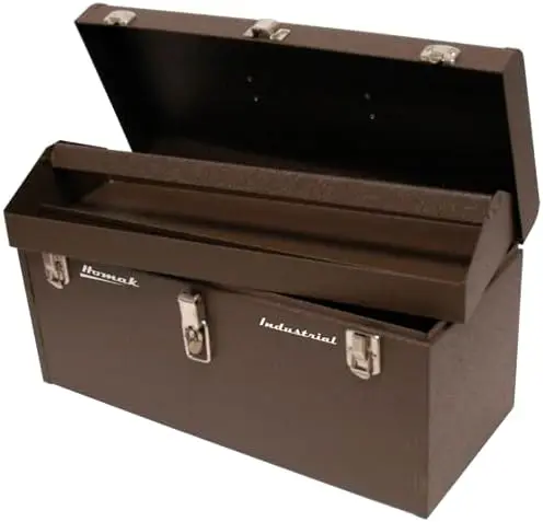 24-Inch Industrial Steel Toolbox, Brown Wrinkle Powder Coat, BW00200240