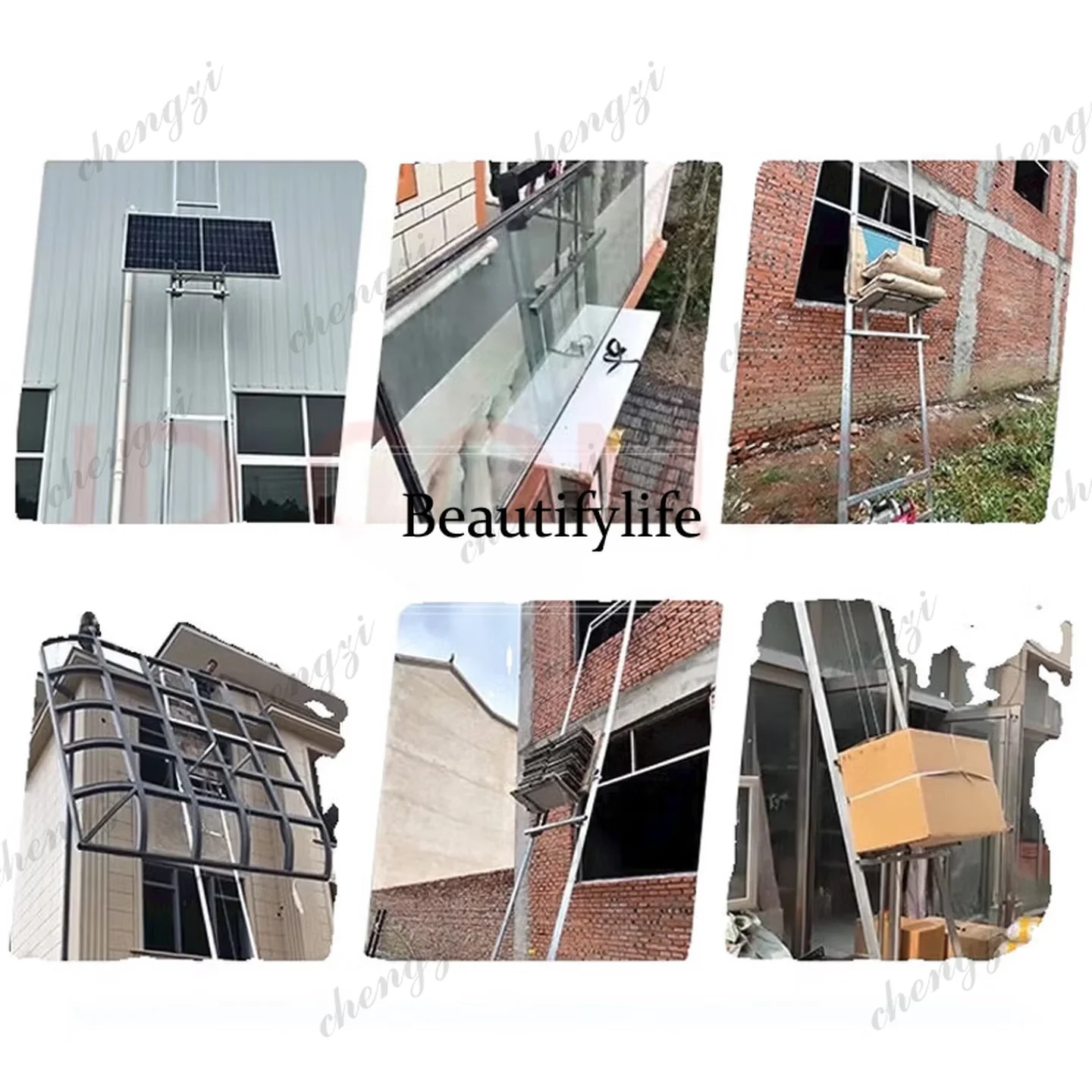 81 Inclined roof lift Steel structure glazed tile feeding tile roof special lift