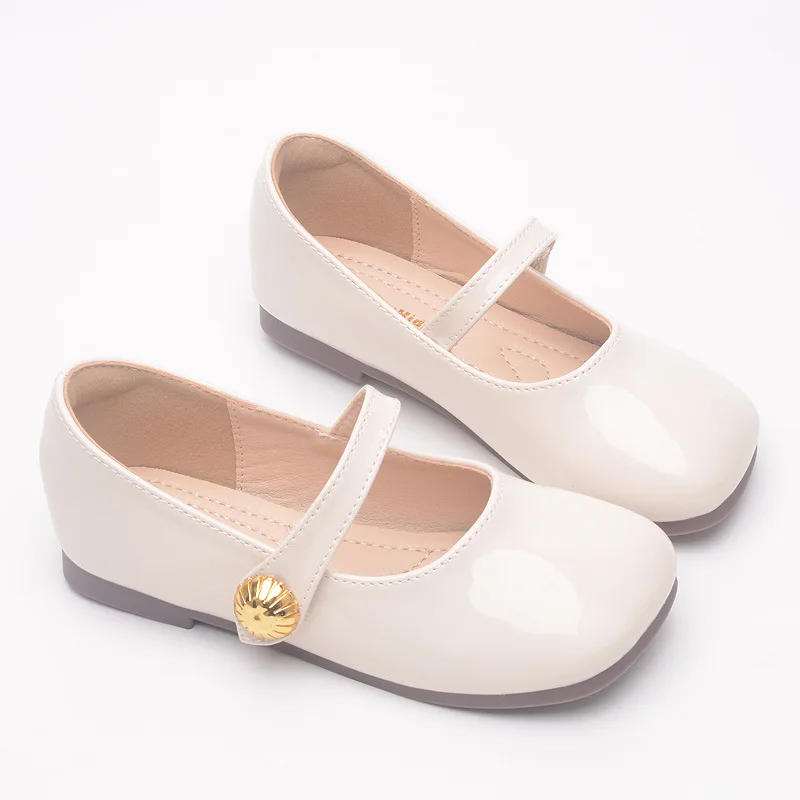 Chaussures de princesse en cuir pour enfants, chaussures plates brillantes pour filles, respirantes et élégantes, Mary Janes, peu profondes et chics, mode de fête