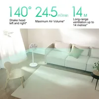 XIAOMI MIJIA Smart DC Inverter Floor Fan 1X Upgrade With 7-Blade,140° Wide-Angle Airflow,Low 25.6dB Noise Fan,Power Bank Support