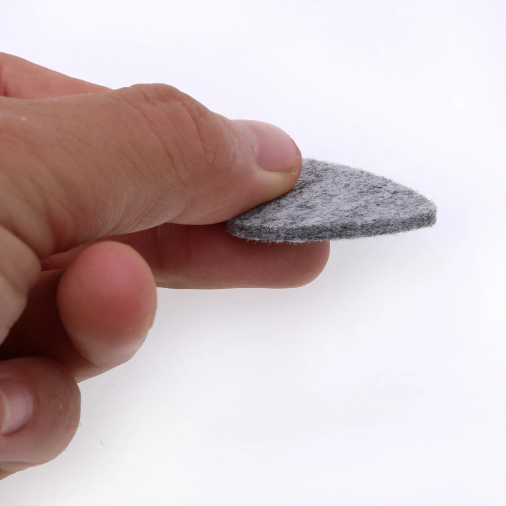 

10pcs 3mm Wool Felt Material Guitar Pick Bass Guitar Plectrum Ukulele Guitar Picks Accessories (Grey)