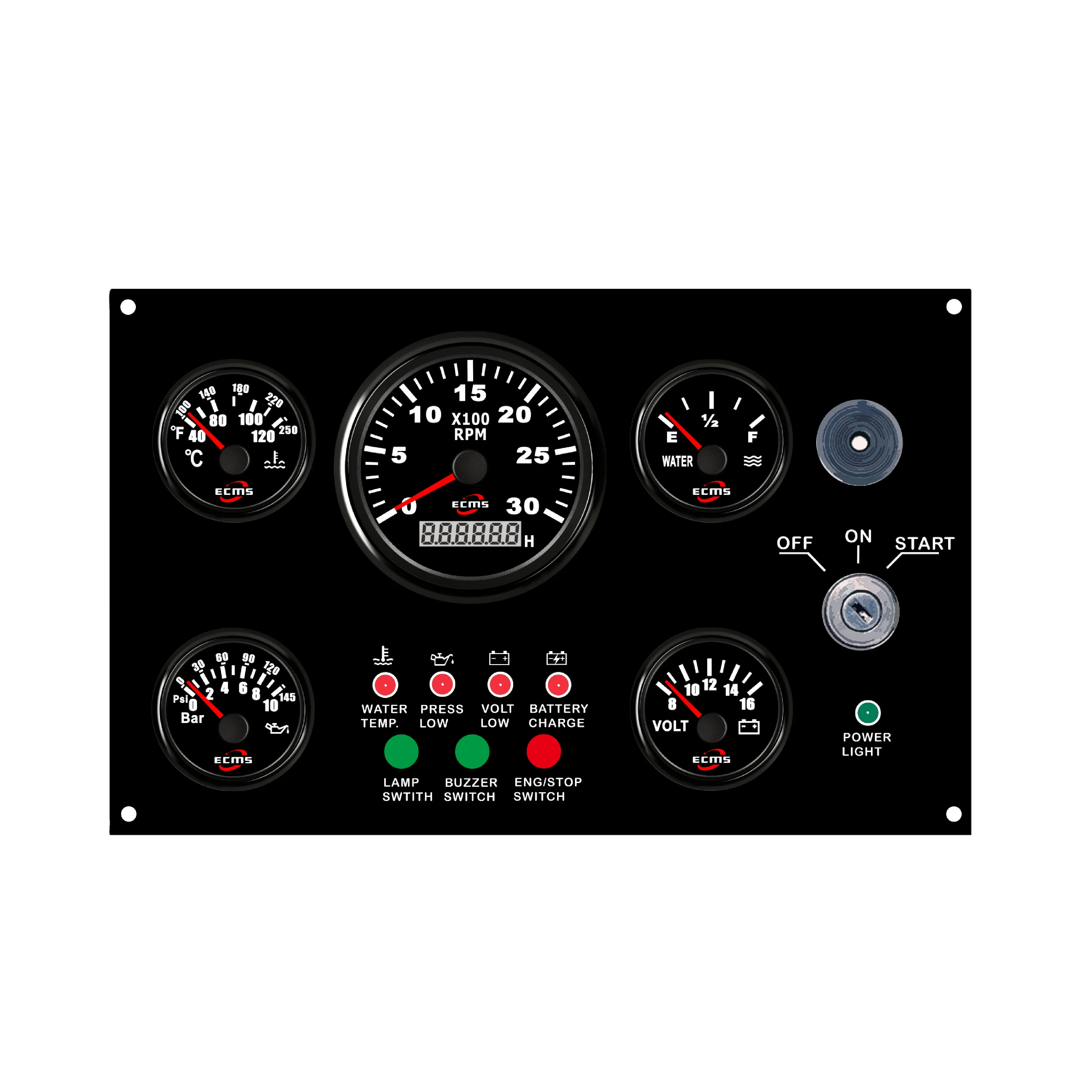 300*190 mm ECP  Waterproof boat instruments controller Panel