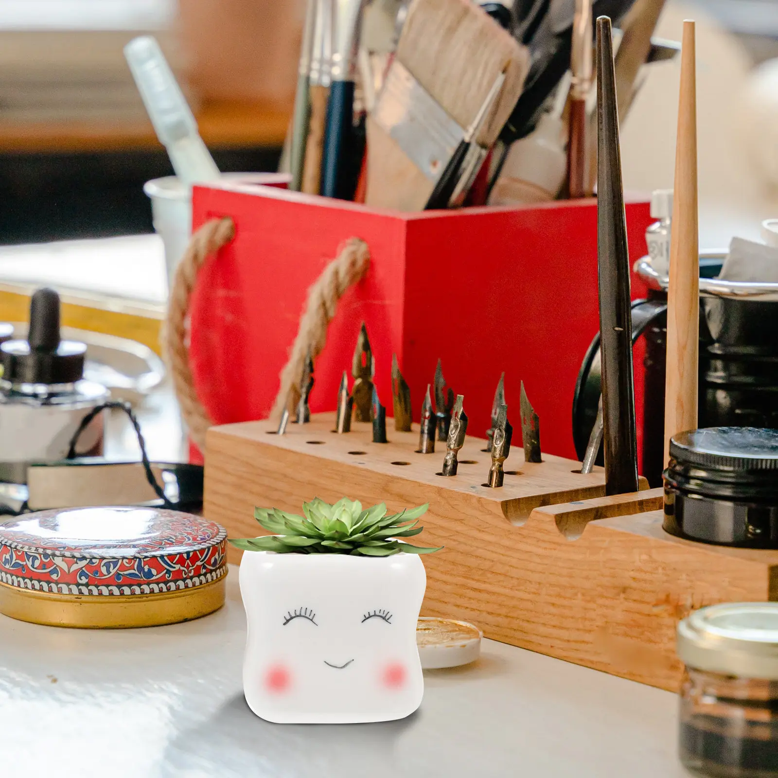 

Набор из 3 керамических кашпо с улыбающимися лицами для суккулентов, декоративные горшки для домашних растений, комнатного садоводства, бонсай, милые и красивые