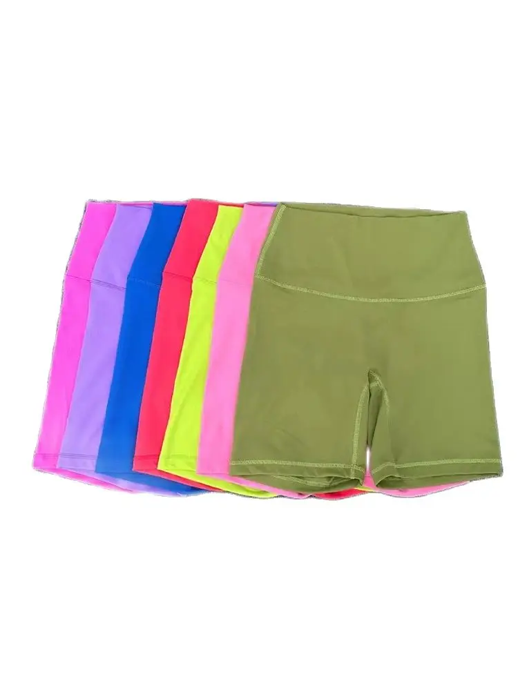 AliExpress NONE Solid Color Soft Women Sport Yoga Short Soft Compression Support Sweat-Wickin Comprehensive Training Jog Cycling Internal Pocket