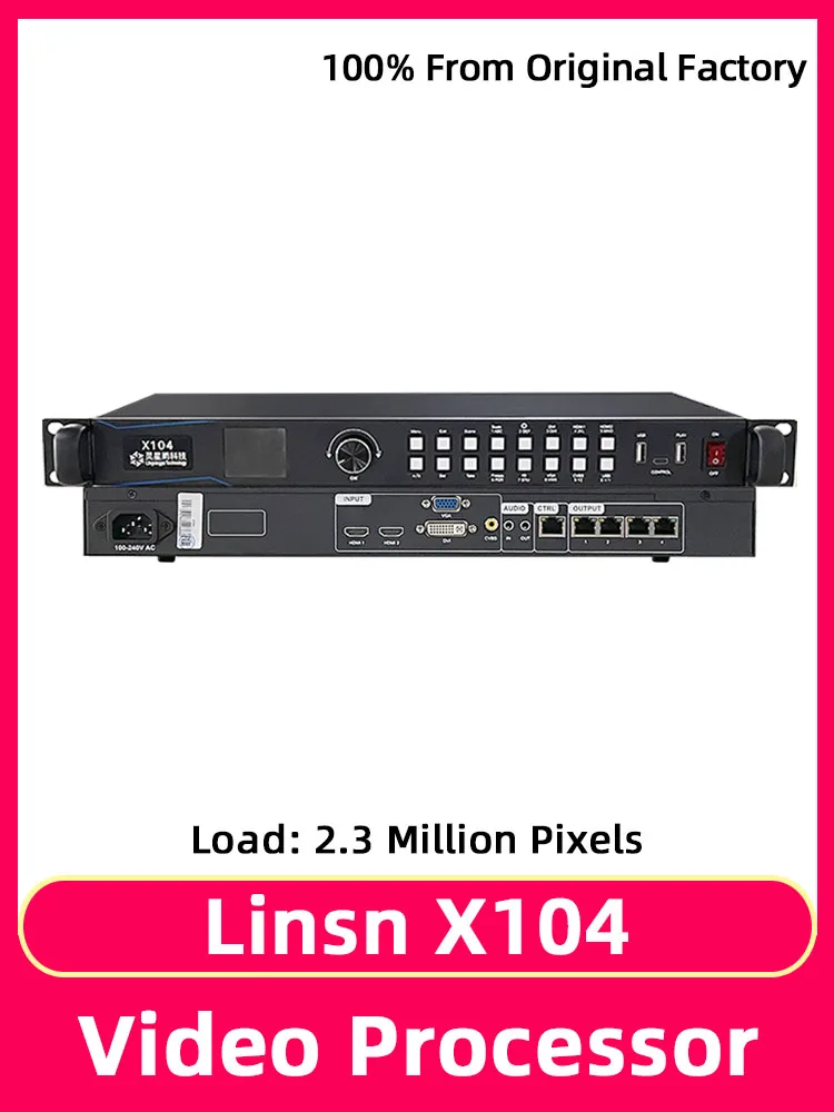 Linsn X104 Full Color LED Display Screen Video Processor HUB75 RGB Digital Sign Controller HDMI VGA DVI Input