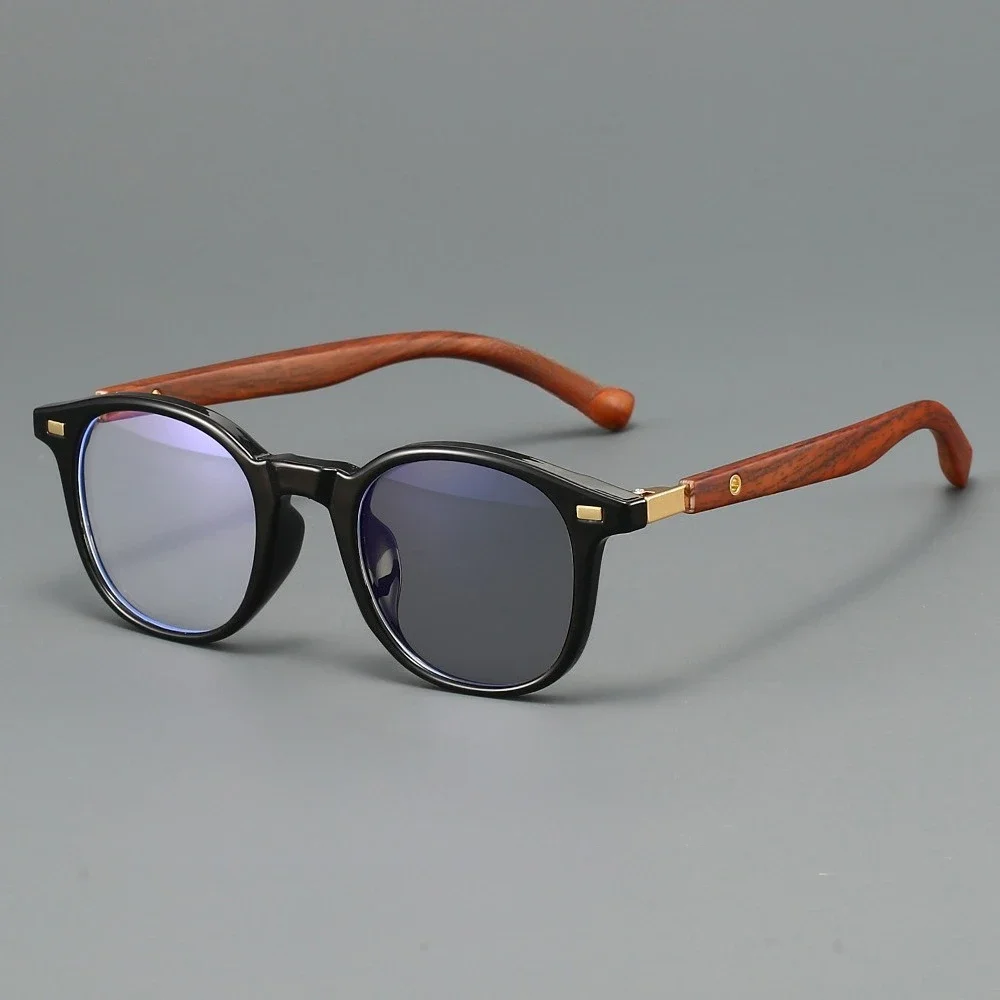 العصرية الجديدة اللونية نظارات للقراءة النساء الرجال إطار دائري نظارات العدسات خمر اللون تغيير مد البصر 0 + 1.0 + 4.0