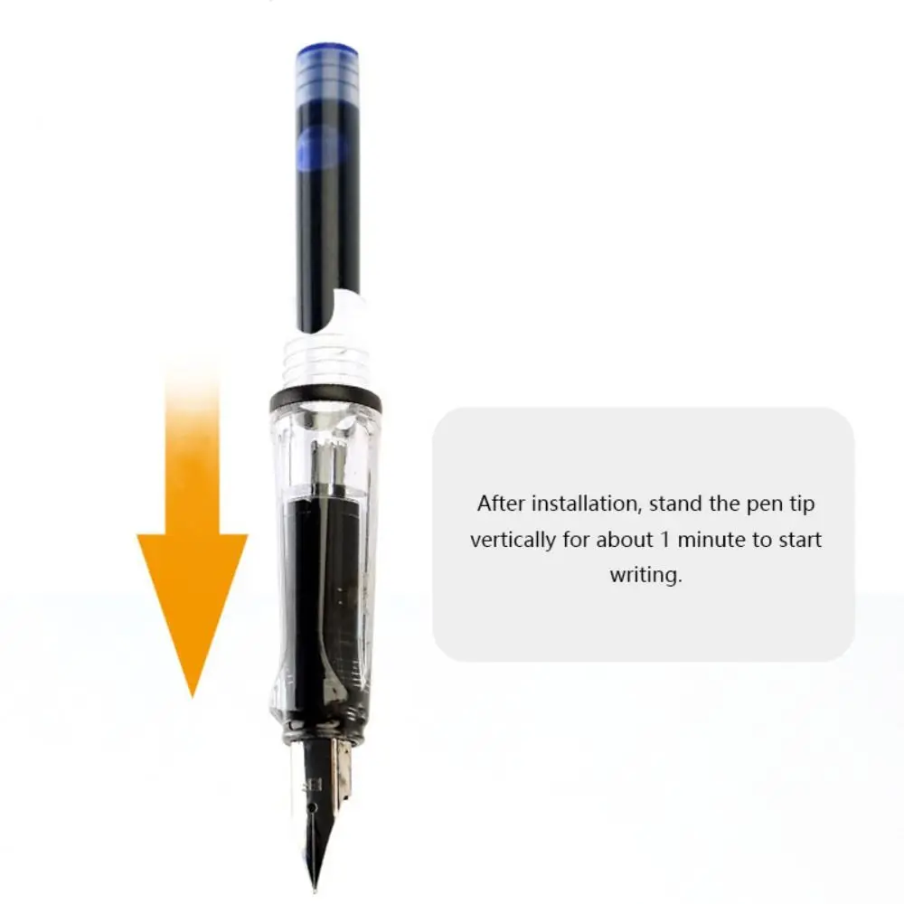 10PCS/Set Simple 3.4mm Caliber Ink Cartridge Blue/Red/Black Plastic Material Fountain Pen Refill Simple Design Pen Ink Students image 2