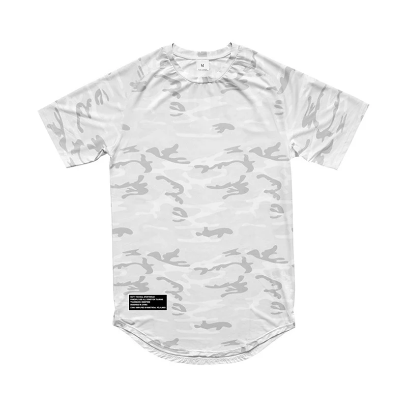 Brand Gym Training Clothing O-neck Camouflage Color T Shirt Men Breathable Fitness Short Sleeve T-shirt Summer Printed Top