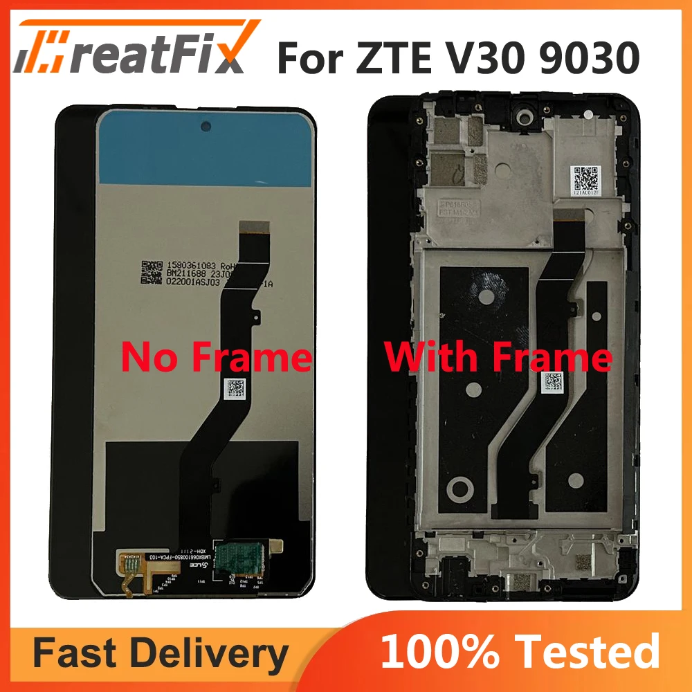 

6.67" For ZTE Blade V30 LCD ZTE 9030 Display Screen Touch Glass Front Digitizer Replacement ZTE BLADE V30 LCD SENSOR LCD + Glue