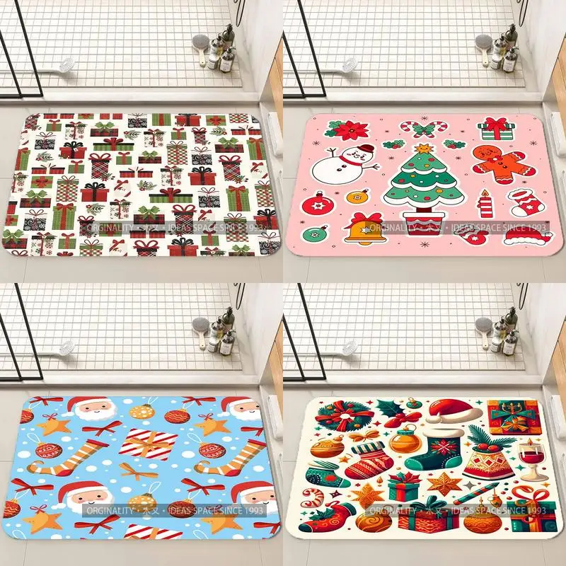 

Рождественский подарок, коврик с узором, украшение для гостиной, домашний диван, нескользящий ковер, кабинет, спальня, татами, детский мягкий напольный коврик