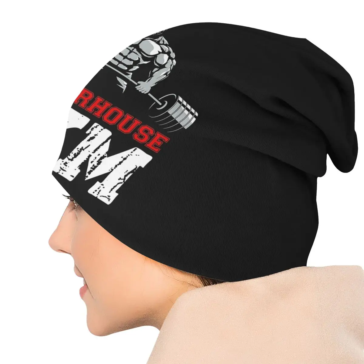 Fitness Muscle Powerhouse Gym Skullies czapki czapki fajne zimowe ciepłe mężczyźni kobiety czapka z dzianiny dla dorosłych kulturystyka siłownia