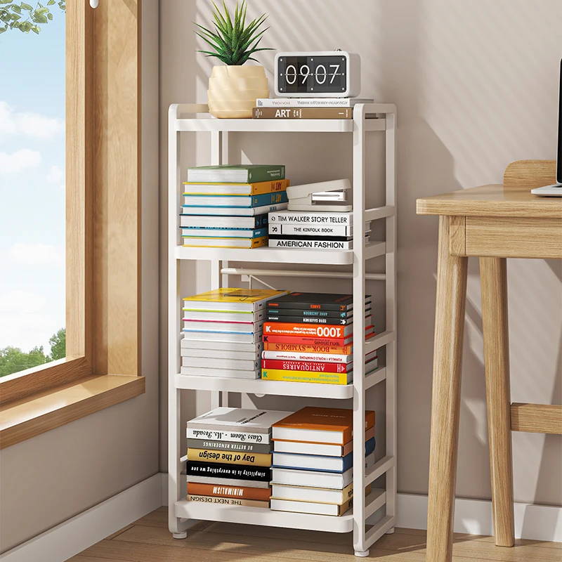 Bedroom 4 Layer Metal Miniature Bookshelf for Kids Living Room Ground Air Purifier Storage Rack Ornaments Organization Shelf