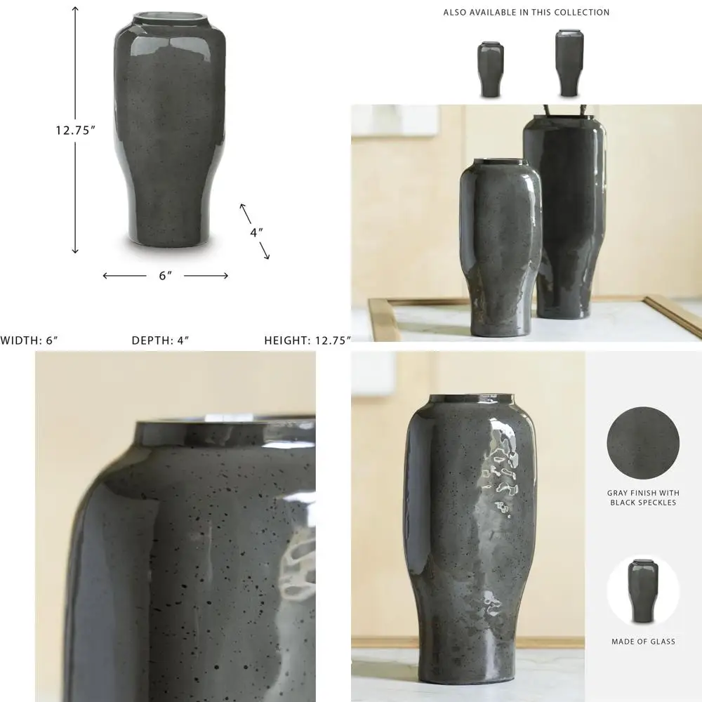 

Серая и черная керамическая ваза в традиционном стиле кирпичной кладки