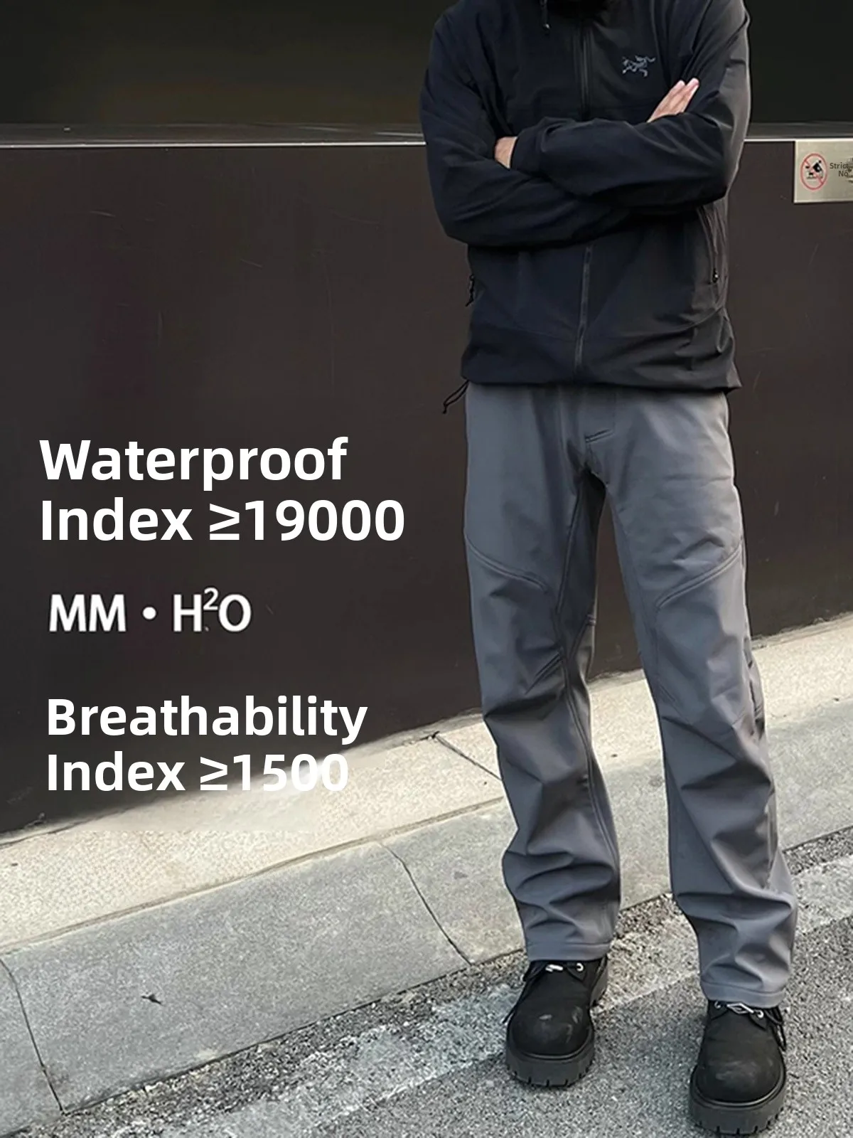 

Waterproof Softell Men's Autumn Winter Outdoor Climbing Pants Fce Lined Windproof Trousers for Hiking And Workwear